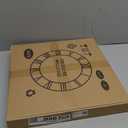 Large Wall Clock for Living Room Decor, 16 Inch Non Ticking Silent, Battery Operated Modern Vintage Oversized Wall Clock for Bedroom Kitchen (Dark Brown - Roman Numbers)