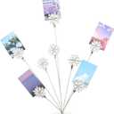 Tandefio Snowflake Gift Card Tree Holder Clip, 8 Branch Multiple Money Family Photo Tree Christmas Card Holder with Clips Picture Frame Stand for Memo Note Wedding Photo Display Office Desk Decor