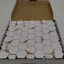 Art3d 10-Sheet Peel and Stick Backsplash for Kitchen Dcor, Self-Adhesive Tile Hexagon Mosaic Tiles (11.81 x 11.61", Gold Studded)