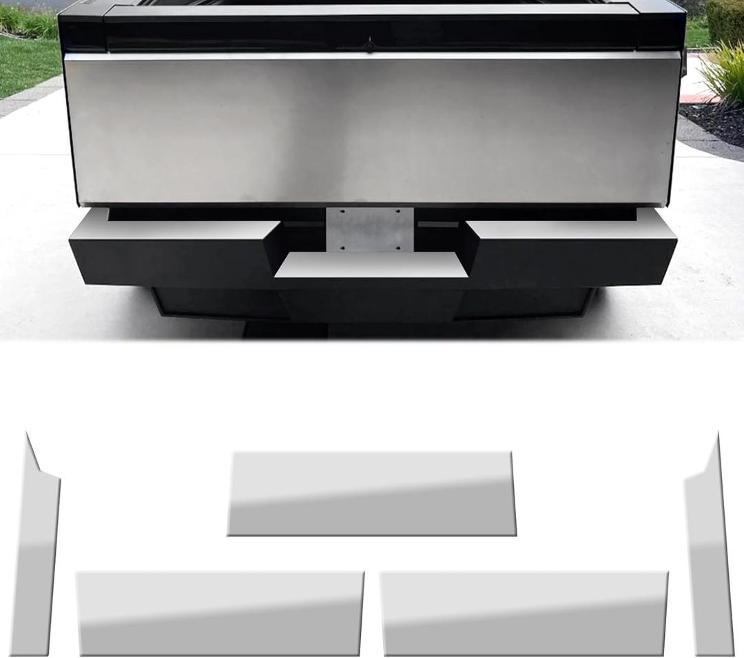 Z8 Rear Bumper Tailgate Protector Cover Compatible with Tesla Cybertruck 2023-2024 | Stainless Steel Optimized