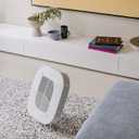 KOMMA Lov Air Purifier for Bedroom, 3.1 inch Slim Wall mount & Stylish Standing type, Hepa Filter Air Cleaner, Remove Fine Dust, Smoke. (KnitGray with Cradle)