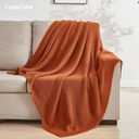 CozeCube Orange Throw Blanket for Couch, Soft Cozy Cable Knit Throw for Bed Sofa Living Room, Lightweight Warm Decorative Farmhouse Christmas Blanket, 50"x60", Burnt Orange