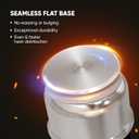 SUNHOUSE  1.5 Quarts Stainless Steel Sauce Pan with Lid - PFOA-FREE, Stainless Steel Sauce Pan, Advanced Impact Bonding Induction Base, Stay-Cool Handle, Compatible with All Cooktops