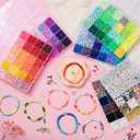 Taybonds Beaded Bracelet Assembly Set  Polymer Clay & Letter Beads with Minimalist Accent Pieces, Aesthetic Jewelry Components for Adult Personal Style (120 Colors)