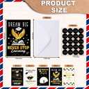 Eaasty Motiskyy 100 Pcs Graduation Card with Gold Foil Inspirational Congrats Grad Greeting, Black and Gold Graduation Congratulations Card 4 x 6 Inch with Envelope and Seal Sticker