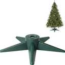 Bjartur Christmas Tree Stand, Christmas Tree Base for Artificial Tree up to 7 Ft Adjustable Holder Replacement Fits 0.75/0.87/1.25 Inch Xmas Tree Pole Green Decorations