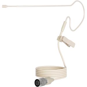 J K Pro Light Weight Low Profile Single Earhook Headworn Microphone MIC-J S90 Compatible with Audio Technica Wireless Transmitter - 4Pin Hirose Connector