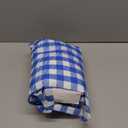 RNOONY Vinyl Fitted Picnic Table Cover with Bench Covers and Bag, Outdoor Waterproof Picnic Tablecloth with Elastic Edges, 96x30 Inches 3 Pcs Set (Blue)