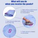 Mahjong Mat for Table, 31.5x31.5 Inch Square, Blue, Adults 36+, Tabletop Gaming Accessory