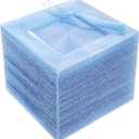 DaYammi 200 Pcs Blue Glitter Dessert Plates Including 100Pcs Appetizer Plates,100Pcs Plastic Forks,Blue Plastic Square Plate for Party,blue Disposable plates and Cake forks for Birthday Party Wedding