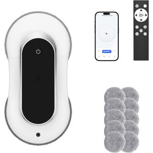 Automatic Window Cleaner Robot With Dual Water Spray,Smart Window Cleaning Washer Machine With 3000pa Suction&AI Path Planning,Perfect Windows Cleaning Robot For HighRise Windows, Tiles And Glass