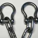 US Stainless Stainless Steel 316 Anchor Chain 1/4" or 6mm by 15' Long with Shackles