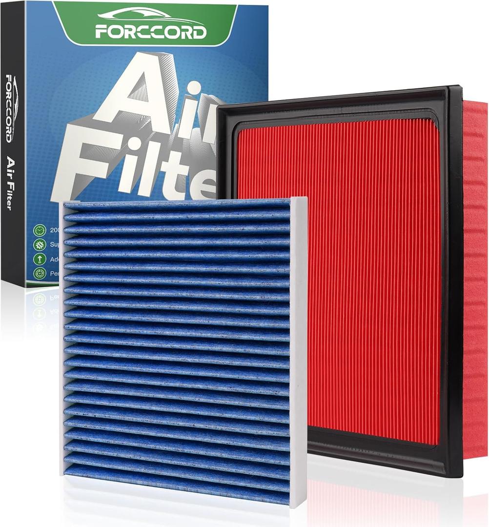 Cabin & Engine Air Filter Fit for Toyota RAV4 2019-25, Camry 2018-24, Highlander 2020-26, Avalon 2019-22, ES350 2019-25 Activated Carbon Cabin Filter Replacement CF12157 CA12377 (Not Hybrid!)