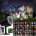 Halloween Christmas Projector Lights, Led Holiday Projector Light with 16pc Slides Patterns IP65 Waterproof Outdoor Indoor for Xmas Birthday Party