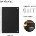 FANXIYQ Magnetic Board for Wall with 4 Expansion Screws & 4 Paste Hooks - Durable Metal Bulletin Board for Home/Office Organization, Display Souvenir Magnets, Photos & Notes