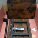 Waipfaru Swivel Height Adjustable Side Table Sofa Tray, Tiltable Sofa Bed Bathroom Study TV Tray C Shaped End Table Food Snack Trays for Eating (Brown)