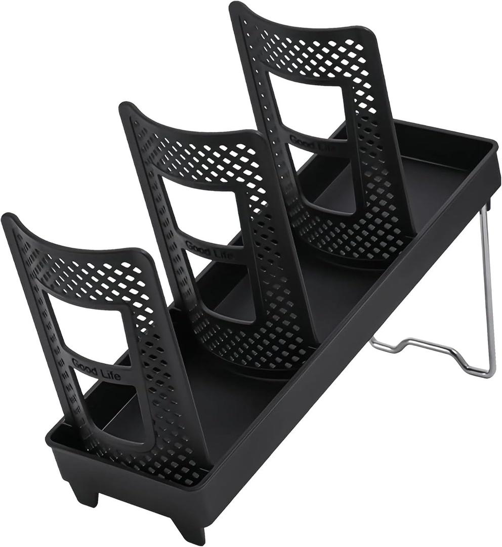 WIN&YING Coffee Cup Holder, Paper Cup and Lid Holder, Universal Disposable Cup Dispenser for Coffee Stations & Restaurant, Bar, Breakroom (Single Row - 3 Slots)