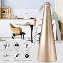 4 x Glovv Fly Fans for Tables, Bug Food Fan Outdoor Indoor Keep Flies Away, 4 Pack Portable Batteries Powered Picnic Table Top Spinner with Metal Hanger, Fly Repellent for Restaurant, Camping (Golden)