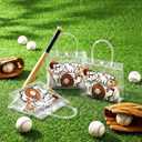 20 Pcs Baseball Gifts Bags with Handles Reusable Baseball Goodie Bags for Team Candy Birthday Party Supplies 8 x 8 x 3.15''