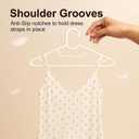 Heavy Duty Plastic Clothes Hangers  50 PCS | Space-Saving, Ideal for Daily Use Design for Shirts, Coats, Dresses, Pants, & Skirts | Durable & Lightweight