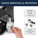 De'Longhi Stilosa Manual Espresso Machine, Compact Coffee Maker, 15 Bar Pump Pressure, Manual Milk Frother Steam Wand for Authentic Single & Double Espresso, Lattes & Cappuccinos, Tamper Included