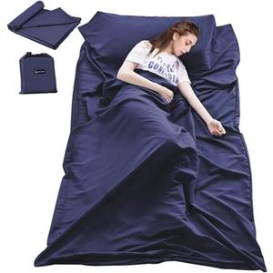 Sleeping Bag Liner Travel Sheets for Hotel Camping Sheets Travel Bed Sheets for Hotel Lightweight Single &Double Compact Sleeping Bag Sack Breathable Travel Sleeping Bag for Hotels Adult Compact Sacks