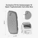 Litter Pad for Autoscooper 12, Waterproof Scratch-Resistant Non-Stick Pad, 15.39 x 13.74 Inches, Fit for Autoscooper 12 Self-Cleaning Litter Boxes, 2-Pack（ Not Compatible with Autoscooper 11 ）