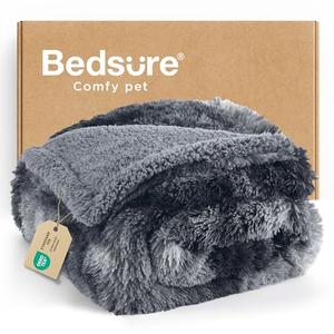 Bedsure Dog Blanket, Waterproof Faux Fur Blanket for Medium Large Dogs Washable, Pet Blankets for Couches Beds Cars, Calming Throw Blanket, Dog Accessories, XL, 50×60 inch, Tie-dye Grey