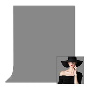 Uhexoyo Grey Backdrops for Photography, Photobooth Professional Photo Backdrop Curtains, Studio Portrait Video Teams Photo op Backdrop Solid Color Backdrops for Photography 5x7FT