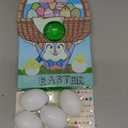 Easter Egg Decorating Kit - Coloring Painting Arts Crafts Set for Kid,Prize Gift Party Favor,Dye Toys,Includes Bunny Theme Spinner Decorator Machine,8 Colors Quick Drying Markers,6 White Wooden Eggs