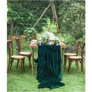 Emerald Green Velvet Table Runner: 20x120 Inches 10ft Long Velvet Fabric - Wedding Party Bridal Shower Xmas Decorations