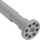 Grey Shower Curtain Rod 28"-77", Never Rust Anti-Slip Adjustable Tension Curtain Rods No Drilling, Heavy Duty Spring Enlarged Diameter 1" Tension Rod for Bathroom/Closet/Room Divider