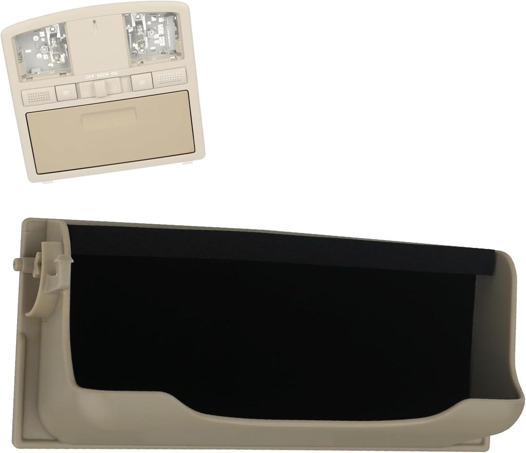 Osompar Overhead Roof Console Sunglass Holder w/o Down Light (Beige) Compatible with Mazda 6 2009 2010 2011 2012 2013 Replaces GS4E-69-976-30