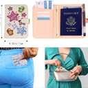 PU Leather Passport Wallet with Card Holders, Zippered Coin Pocket & Cash Slot, Slim Travel Passport Holder for Men & Women (White)