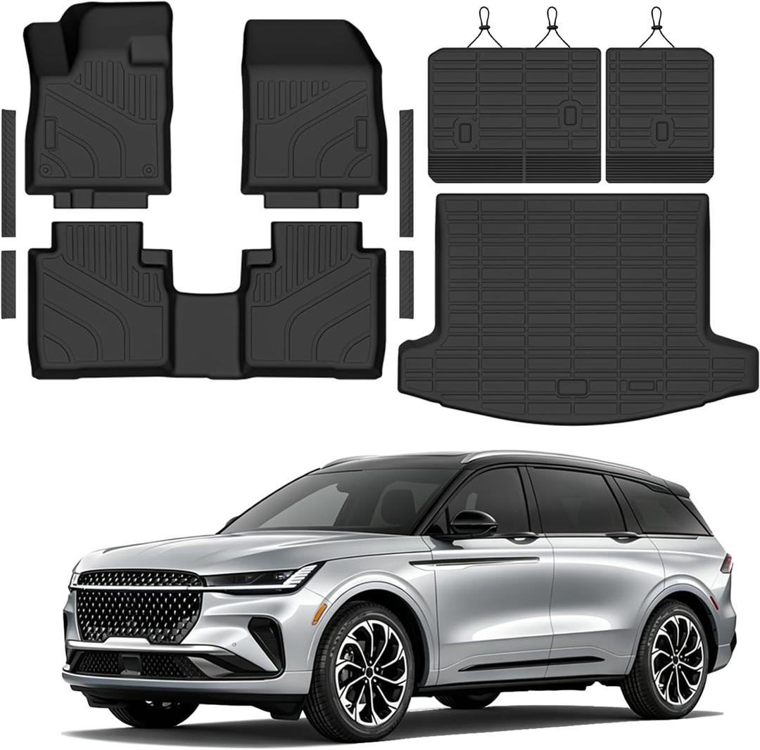 Compatible with Lincoln Nautilus 2024-2026 Floor Mats & Cargo Liner,All Weather Protection,Waterproof,Anti-Slip TPE Floor Mats & Trunk Mat 2024 2025 2026 Accessories