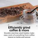 Hamilton Beach Electric Coffee Grinder for Beans, Spices and More, with Multiple Grind Settings for up to 14 Cups, Removable Stainless Steel Chamber, Grey (80396C), 10 oz