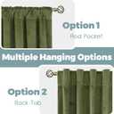 BGment Sage Green Velvet Curtains 108 Inches Long, Super Soft Room Darkening Thermal Insulated Soundproof Back Tab and Rod Pocket Curtains for Bedroom/Living Room, Set of 2 Panels, 52 x 108 Inch