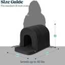 Orthopedic Dog House - Outdoor Waterproof Dog Shelter w/Porch - Indoor Pet House w/Egg-Crate Foam - Cooling - Machine Washable - Ideal for Medium Breeds & Fits 30-Inch Crate - 29"x18" (Black)