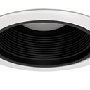 NICOR Lighting 6 inch Black Cone Baffle Trim with White Trim Ring, Fits 6 inch Housings (17551A)