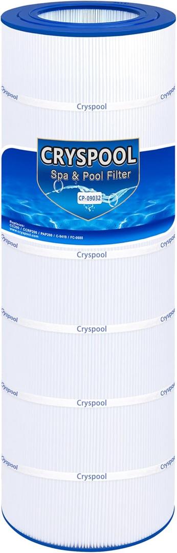 Cryspool 09032 Compatible with Clean & Clear 200, CC200, PAP200, R173217, C-9419, FC-0688, 59054400, Aladdin 29902, 200 Sq. Ft Pool Filter Cartridge, 1 Pack
