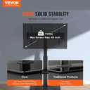 VEVOR Swivel TV Stand Mount, Adjustable Floor Stand for 32-85 Inch TVs, Holds Up to 110lbs, Height Adjustable with Tempered Glass Base, Max VESA 400x800mm for Living Room or Bedroom
