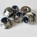 M8-1.25 Flange Nylon Insert Lock Nuts,18PCS Stainless Steel 18-8 Hex Flanged Locknuts,Bright Finish,Robust Fastening Solutions for Industrial & Home Use