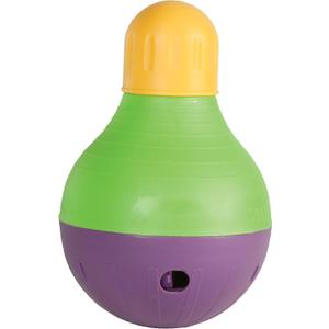 Starmark Bob-A-Lot Interactive Dog Pet Toy, Large, Yellow/Green/Purple