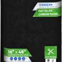 Cut to Fit Activated Carbon Filter Sheet 16 x 48 - Activated Carbon Air Filter for Air Purifiers Window AC Air Vent And More - Charcoal Filters Effectively Remove Odors & Freshens the Air (1-Pack)