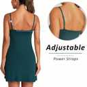 OVRUNS Women's Tennis Dress Built-in Bra & Shorts Exercise Workout Golf Athletic Dress with Pockets (Green, XXL)