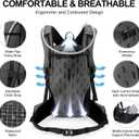 IX INOXTO Hydration Pack, 25L Hiking Backpack with 3L Water Bladder and Rain Cover, Lightweight Hydration Pack for Hiking, Cycling, Climbing, Camping (Black)