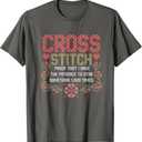 Cross Stitch Funny Sewing Quilting Stitching T-Shirt XXL 