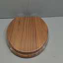 Elongated Toilet Seat Molded Wood Toilet Seat with Quietly Close and Quick Release Hinges, Easy to Install also Easy to Clean by Angol Shiold (Elongated, Natural)