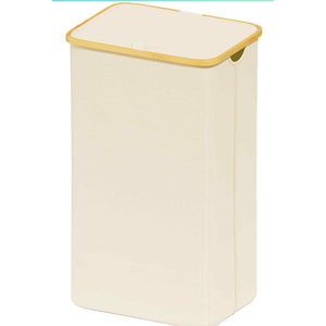 SUOCO Laundry Hamper with Lid, 29 Gal (110L) Clothes Basket with Bamboo Handles, Large Foldable Laundry Hamper for Bedroom, Bathroom, Dorm, Laundry Room - Beige