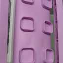 MoreFeel Collapsible Baby Bathtub for Newborn with Thermometer & 1 Hooded Towel & 1 Soft Floating Cushion,Portable Travel Bathtub with Drain Hole, Durable Foldable Baby Tubs for Infants to Toddler (Lavender)